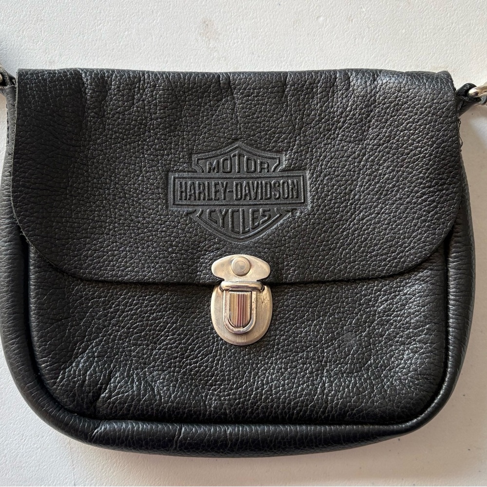 Harley-Davidson Black Leather Belt Bag